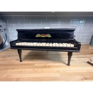 Antique Gurpet 18 Key Wooden Baby Grand Toy Piano Export Table Vintage Japan